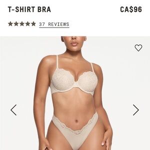 Skims Fits Everybody T Shirt Bra Lace